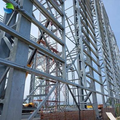 Bangunan Prefab Warehouse Steel Structure Workshop Mudah dirakit / dibongkar