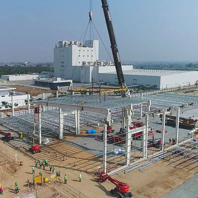 Struktur baja galvanis Bangunan logam Pabrik gudang taman Bangunan rangka baja prefabrikasi