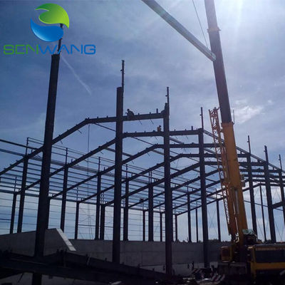 Q235 Q345 Baja Karbon Rendah Sambungan Bolted Modular Steel Workshop
