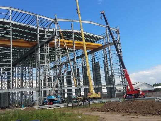 Desain Modular Q235B Q355B Struktur Baja Hangar Kolom Baja Karbon