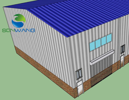 Konstruksi Logam Prefab Struktur Baja Span Besar Lokakarya Komersial