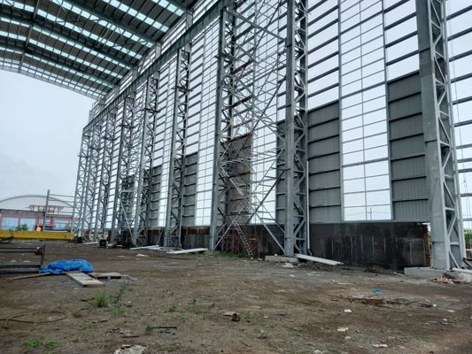 Q355 atau Q235 Frame Warehouse Prefabricated Metal Workshops Pabrik
