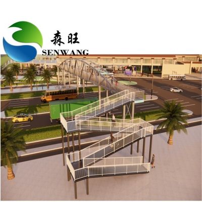 H Kolom Baja Kerangka Struktural Jembatan Baja Truss Panjang