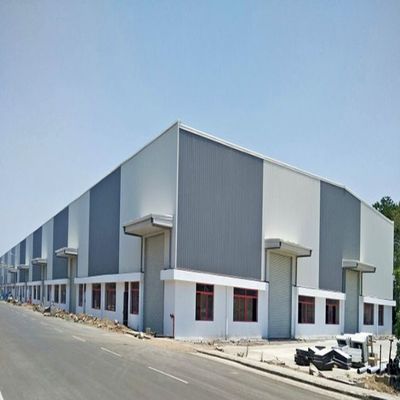 Hot Dip Galvanized Welded H Steel Metal Frame Building untuk Proyek Konstruksi Besar