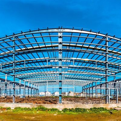 Gedung Gudang Prefab Pintu Geser Pilihan Penyimpanan Aman