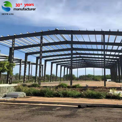 Bangunan gudang prefab khusus dengan desain gambar sketsa