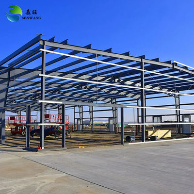 Permukaan Lukisan / Galvanized Prefab Metal Warehouse Q355 Q235