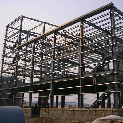 Q355 Q235 Gudang Bangunan Prefabrikasi Penyimpanan fungsional serbaguna