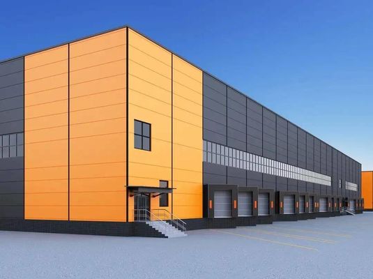 Gedung Gudang Baja Prefab Hangar Dengan Rollng / Pintu Geser
