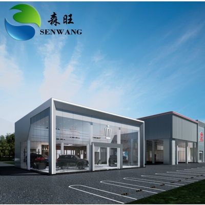 Desain Pribadi Kerangka Baja Bangunan Kantor Multi-Lantai Prefabrikasi Galvanis