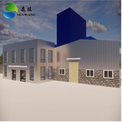 Jendela dan Pintu yang Disesuaikan Bangunan penyimpanan logam prefabrikasi Galvanized Dicat