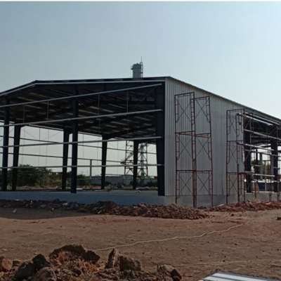 Bolt / Weld Connect Portable Modular Metal Cladding Steel Structure Workshop Building dengan standar desain AISC / EN / JIS / GB