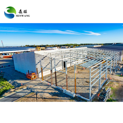 Gudang Prefabrikasi Baja H Struktur Rangka Portal Galvanis