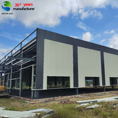 Gudang Baja Prefabrikasi dengan Kerangka H Baja Q235/Q355