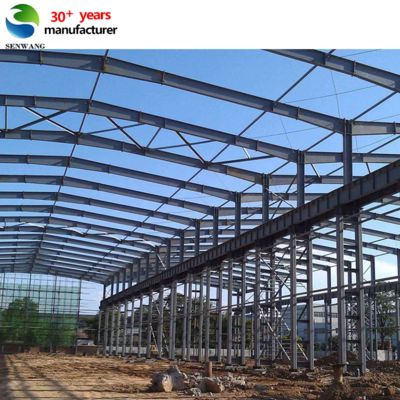 Gedung Gudang Prefabrikasi Struktur Baja Gudang Baja Tahan Lama Bengkel Baja
