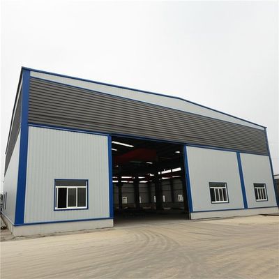 Gudang Struktur Baja Galvanis dengan Tingkat Peledakan Shot Sa 2.5 dan Grade Material Eropa S235 & S355