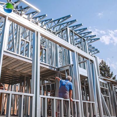 Gudang Struktur Baja Sambungan Baut dengan Panel Sandwich Baja dan Desain Gambar CAD untuk Gaya Victoria dan Modern