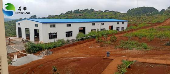 Gudang Struktur Baja yang Dicat Anti-korosi atau Galvanis dengan Kemiringan Atap 30 Persen dan Waktu Pemasangan 2 hingga 4 Minggu