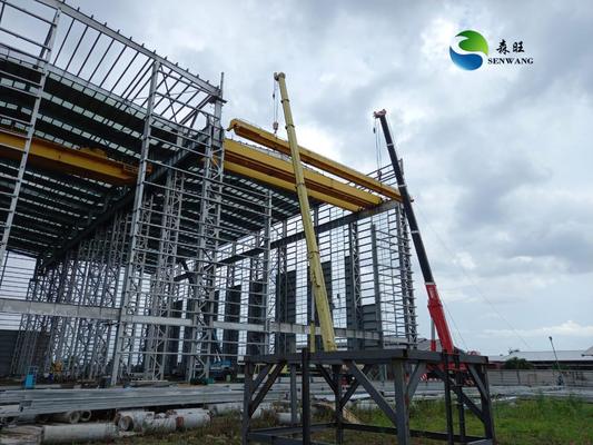 Anti-korosi Cat Struktur Baja gudang dengan 9m Bay dan Portal Struktur untuk penyimpanan luas