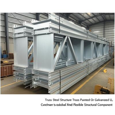 Rangka Baja Struktur Tahan Cuaca dengan Peringkat Tahan Api Kelas A dan Tinggi yang Dapat Disesuaikan 6-50m