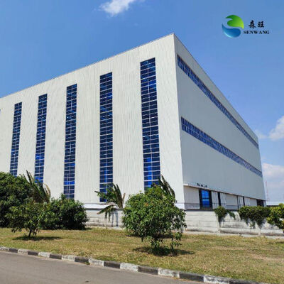 Q355B gudang struktur baja dengan beban angin 0,35kn/m2 dan tahan korosi untuk penyimpanan industri