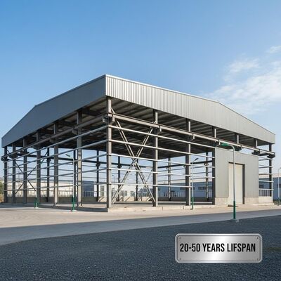 PTFE Sail Finishing Steel Structure Workshop Standar Proses CE Mudah Digunakan Sistem Bangunan Industri yang Dapat Dikustomisasi