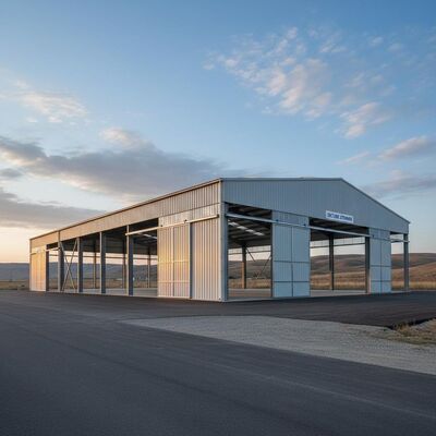 Q235 Gudang Struktur Baja dengan Desain Beban Seismik dan Umur Layanan 50 Tahun untuk Stabilitas Struktural