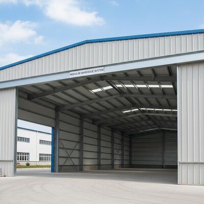 Hot Dip Galvanized Purlin Steel Structure Kolom gudang Sistem perlindungan kebakaran opsional Gedung penyimpanan gudang