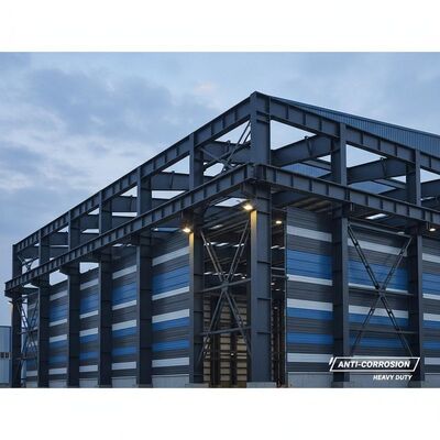 Gudang Struktur Logam Cat Anti Korosi yang Menggabungkan Cladding Lembaran Warna Baja Dirancang untuk Tugas Berat dan Jangka Panjang