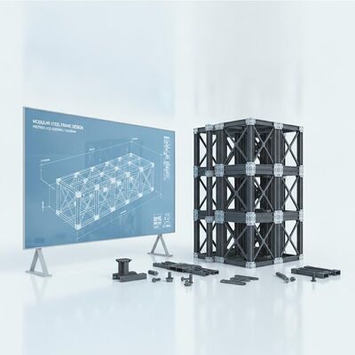 Struktur beton yang lebih pendek dari struktur beton tradisional Struktur baja prefabrikasi yang menawarkan desain gambar CAD untuk perakitan modular