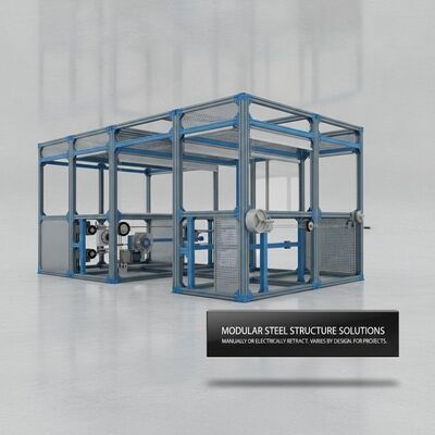 Secara manual atau listrik menarik kembali Struktur baja modular Berbeda-beda menurut desain Solusi Struktur Baja Modular untuk Proyek