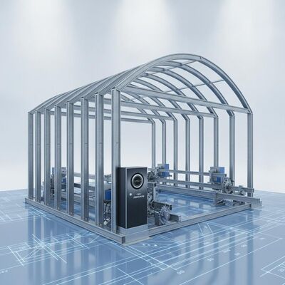 Struktur Baja Pra-rekayasa yang Dapat Ditarik Secara Manual atau Elektrik Dirancang dengan Gambar CAD Memastikan Presisi dan Perakitan