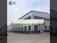 Bangunan baja struktural tahan api Galvanized Purlins Prefabricated Steel Warehouse Konstruksi