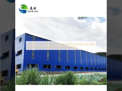 Gudang Bangunan Logam Struktur Baja Gaya Baru Bangunan Besar Pabrik Prefabrikasi Baja